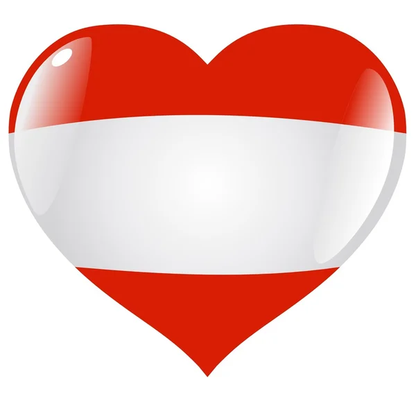 Österrike i hjärtat — Stock vektor
