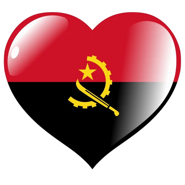 Angola v srdci — Stockový vektor