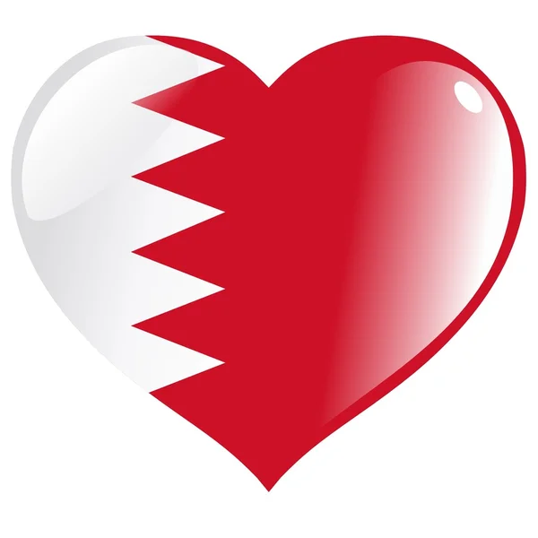 Bahrajn v srdci — Stockový vektor