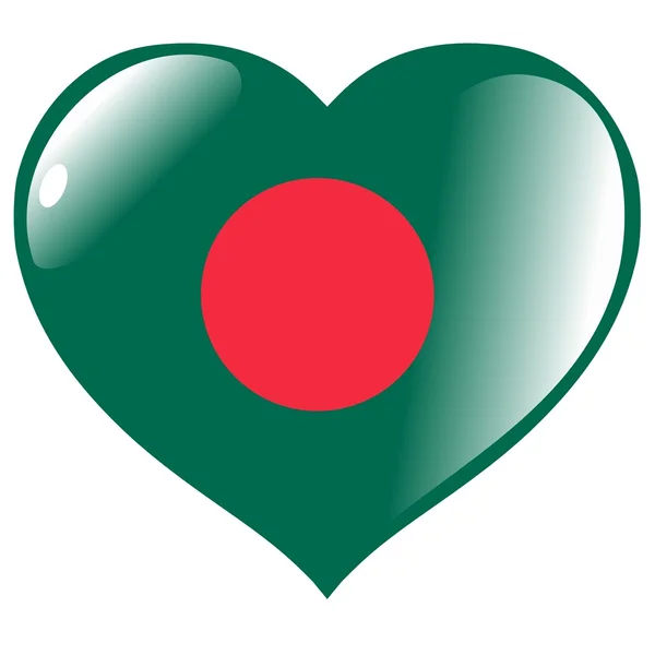 Bangladesh en cœur — Image vectorielle