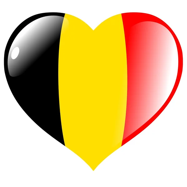 Belgien i hjärtat — Stock vektor