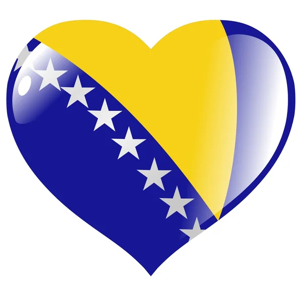 Bosnia-Erzegovina nel cuore — Vettoriale Stock