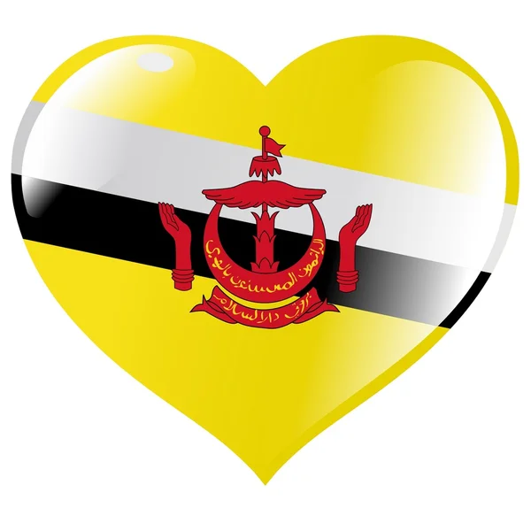 Brunei in hart — Stockvector