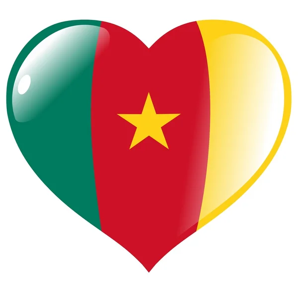Cameroon in heart — Stock Vector