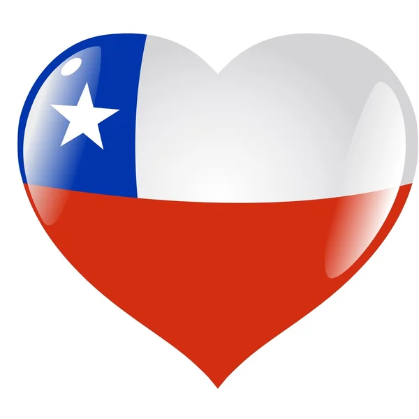 Chile en el corazón — Archivo Imágenes Vectoriales