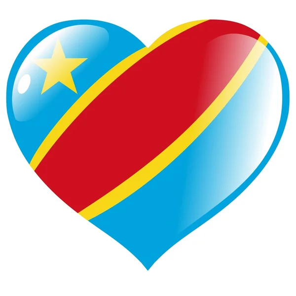 Congo no coração —  Vetores de Stock
