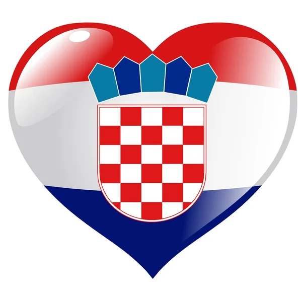 Kroatië in hart — Stockvector