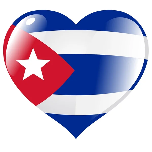 Cuba en el corazón — Vector de stock