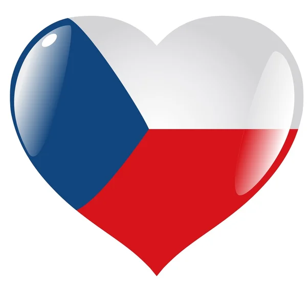 Τσεχική Δημοκρατία στην καρδιά — Διανυσματικό Αρχείο