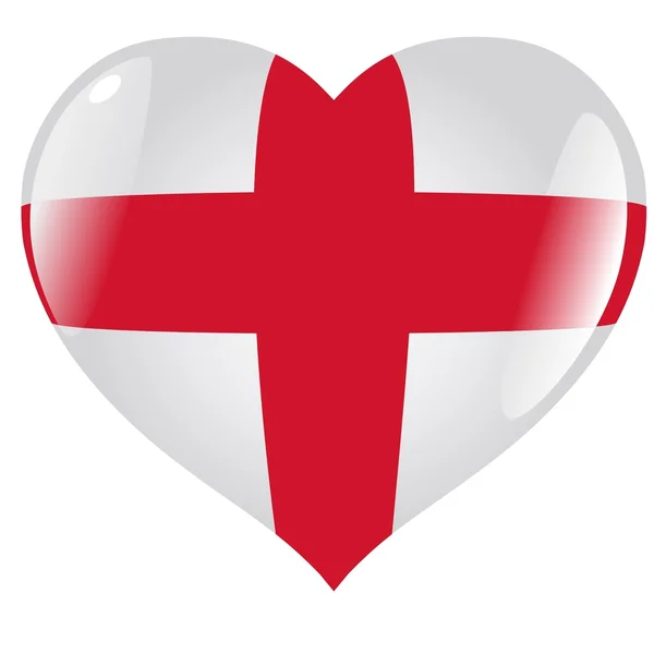Англия в сердце — стоковый вектор
