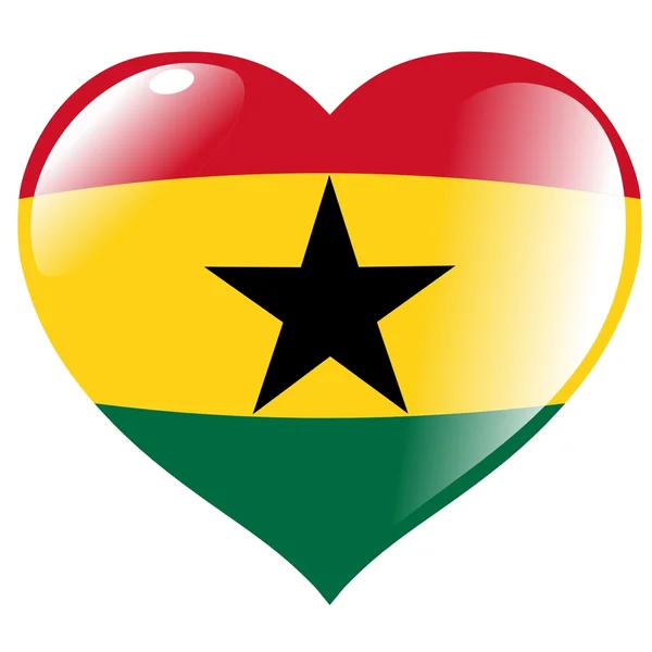 Ghana nel cuore — Vettoriale Stock