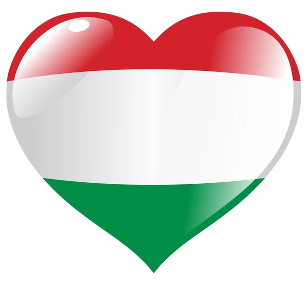 Hungary in heart — Stock Vector