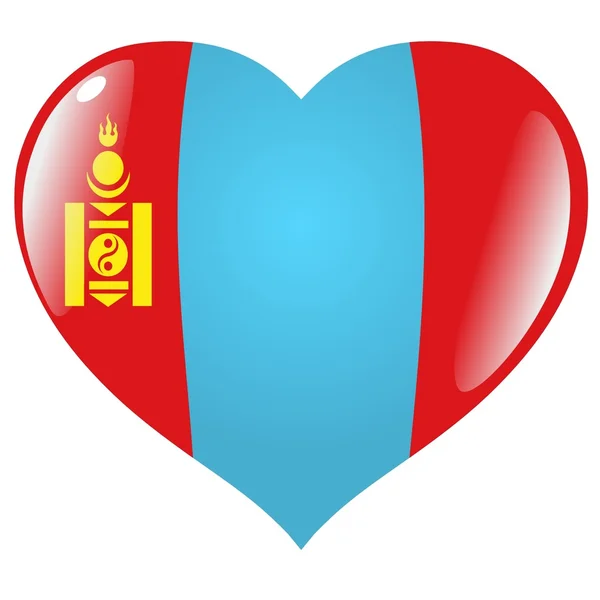 Μογγολία στην καρδιά — Διανυσματικό Αρχείο