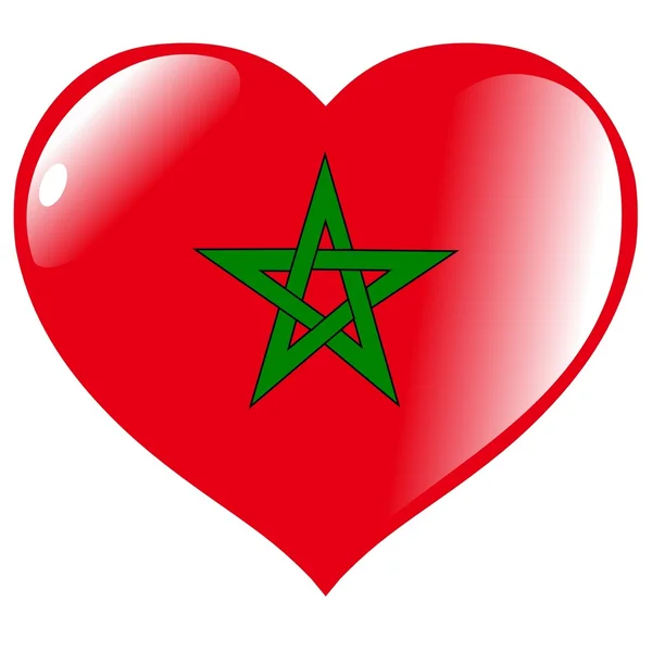 Morocco in heart — Stock Vector