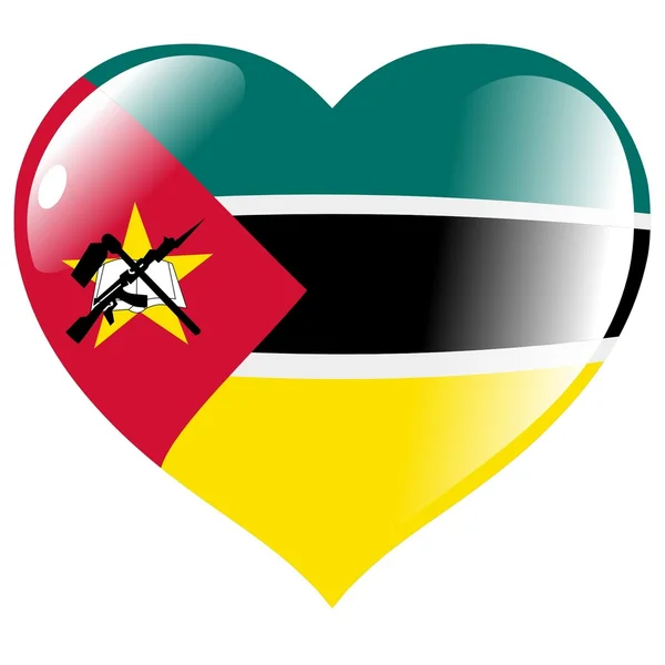 Mozambique dans le cœur — Image vectorielle