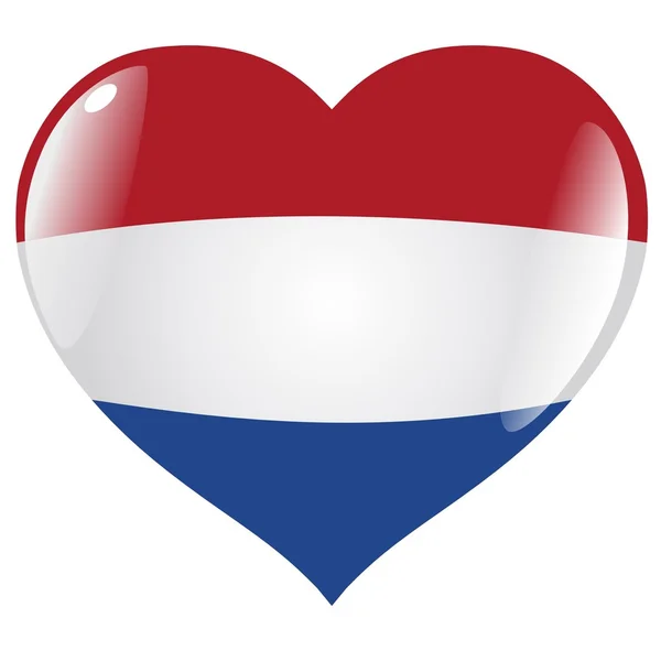 Netherlands in heart — Stock Vector