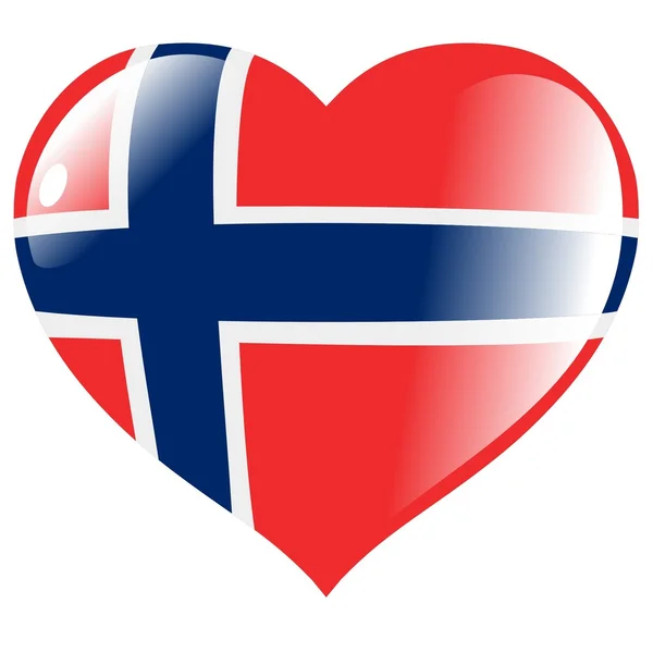 Noruega de corazón — Archivo Imágenes Vectoriales