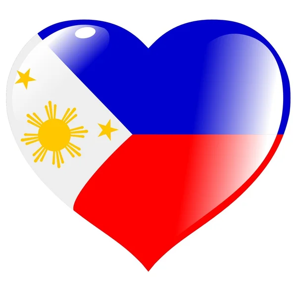 Philippines in heart — Stok Vektör