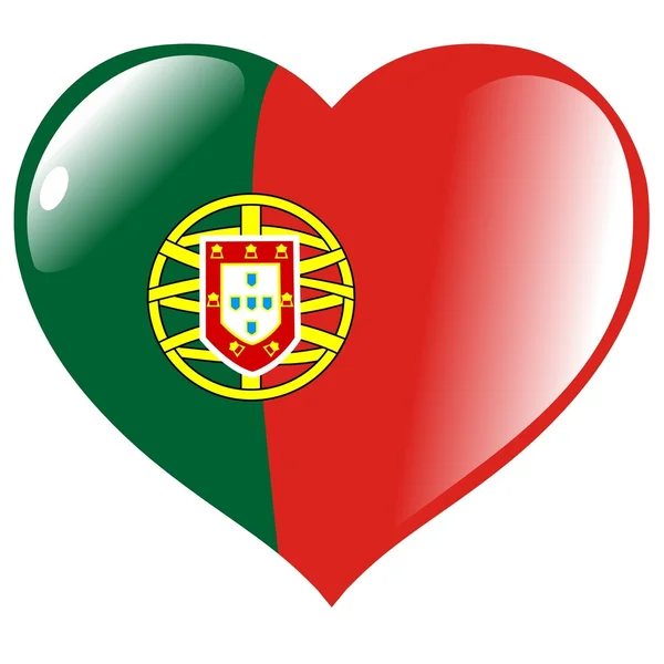 Portugal in heart — Stock Vector