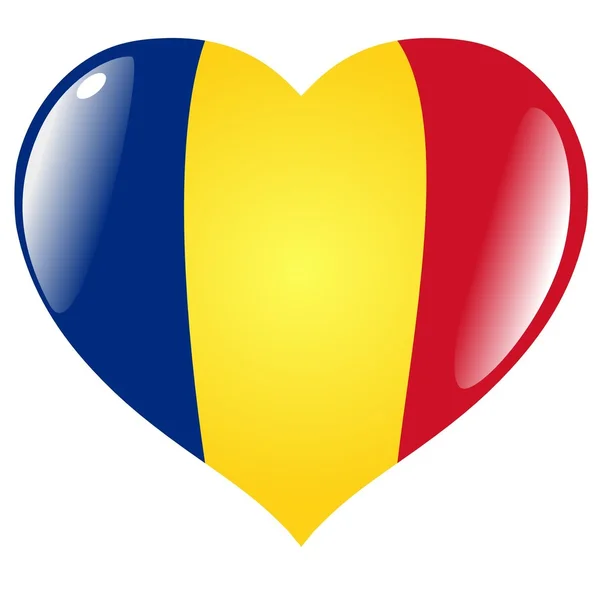 Rumänien im Herzen — Stockvektor