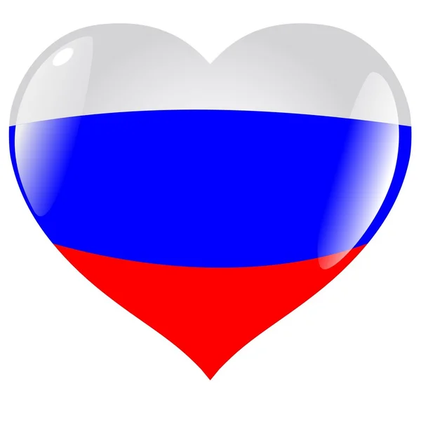 Rusia în inimă — Vector de stoc