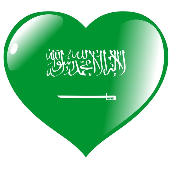 Saudi Arabia in heart — Stock Vector