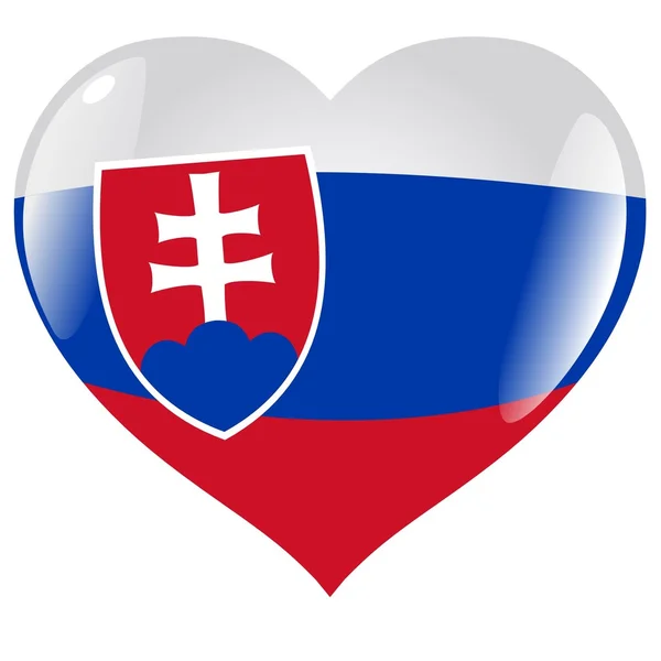 Slovakia i hjertet – stockvektor