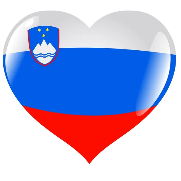 Slovenia in heart — Stock Vector