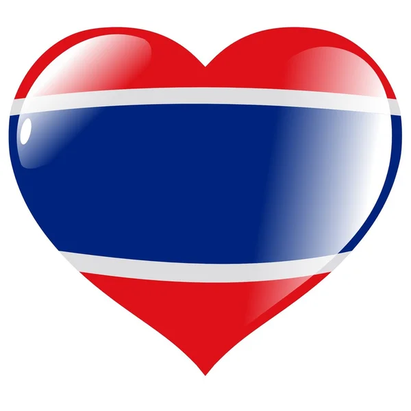 Thaïlande en coeur — Image vectorielle