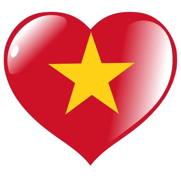 Вьетнам в сердце — стоковый вектор