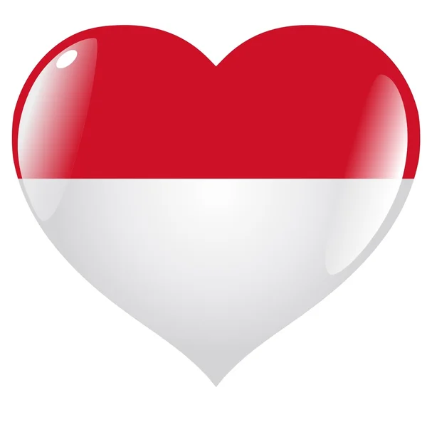 Polonia en el corazón — Archivo Imágenes Vectoriales