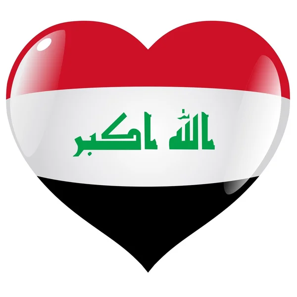 Irak en el corazón — Vector de stock
