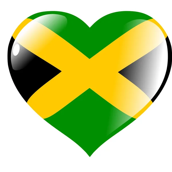 A szív Jamaica — Stock Vector
