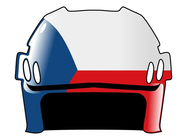 ホッケー ヘルメット チェコ共和国 — ストックベクタ