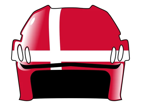 Шолом хокей в колір Данська — стоковий вектор