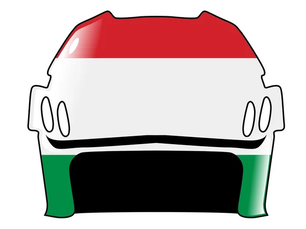 ハンガリーの色でホッケーのヘルメット — ストックベクタ
