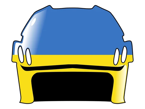 Hockey helmet in colors of Ukraine — Stock Vector