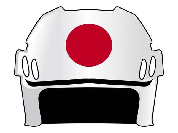 Hockey helmet in colors of Japan — Stock Vector