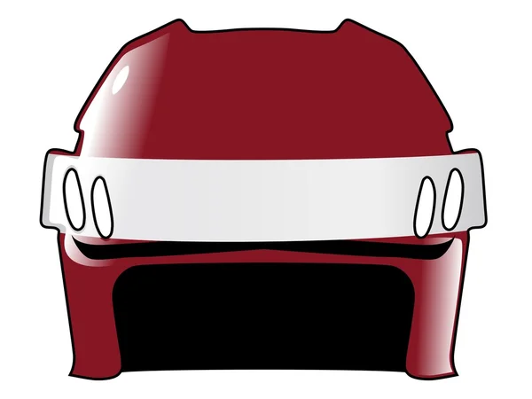 Hockey helmet in colors of Latvia — Stock Vector