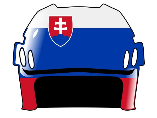 Helm hoki dengan warna Slowakia - Stok Vektor