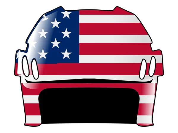 Hockey helmet in colors of United States — Stock Vector