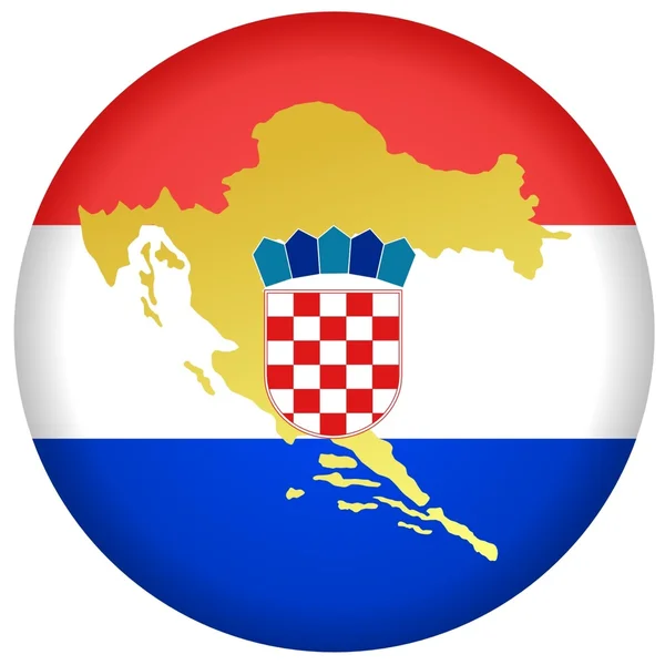 Knop Kroatië — Stockvector