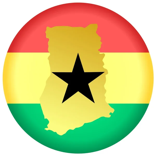 Button Ghana — Stock Vector