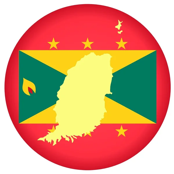 Button Grenada — Stock Vector