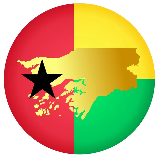 Button Guinea-Bissau — Stock Vector