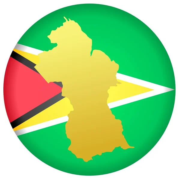 Schaltfläche Guyana — Stockvektor