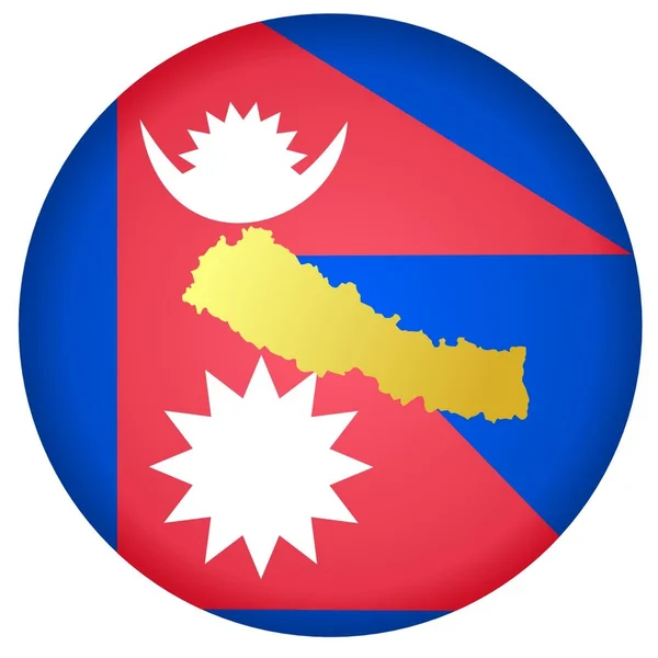ネパールをボタンします。 — ストックベクタ
