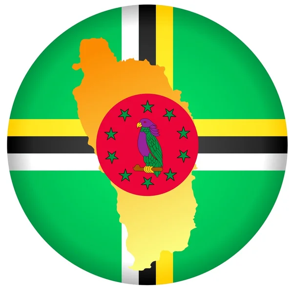 Botón Dominica — Archivo Imágenes Vectoriales
