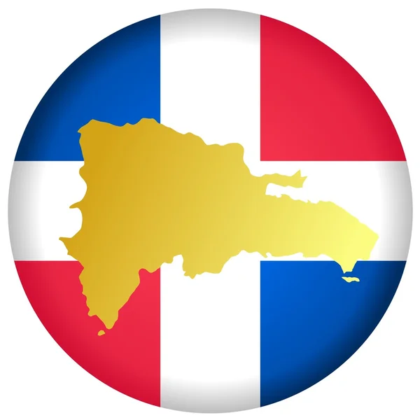 Pulsante Repubblica Dominicana — Vettoriale Stock