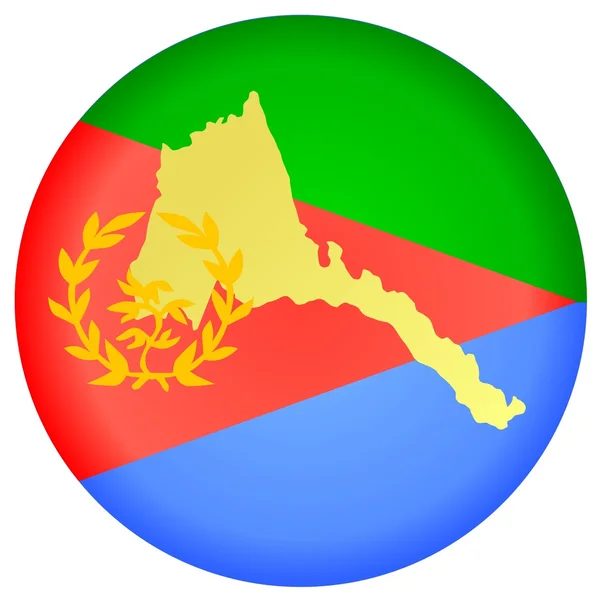 Pulsante Eritrea — Vettoriale Stock